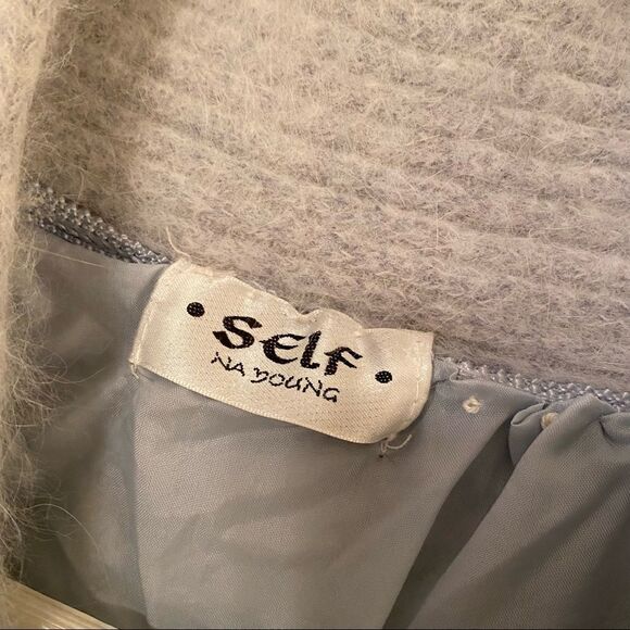 VTG FULLY FASHION Angora Eyelash Knit Embroidered Lined Jacket Women's Sz OS - Picture 5 of 9